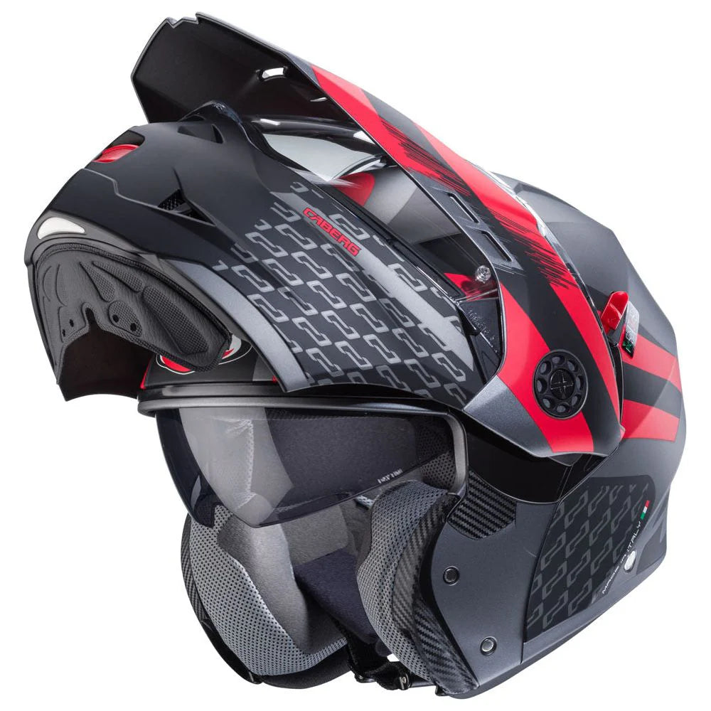 Caberg Tourmax X Sarabe Matt Gun Black Red Motorcycle Helmet