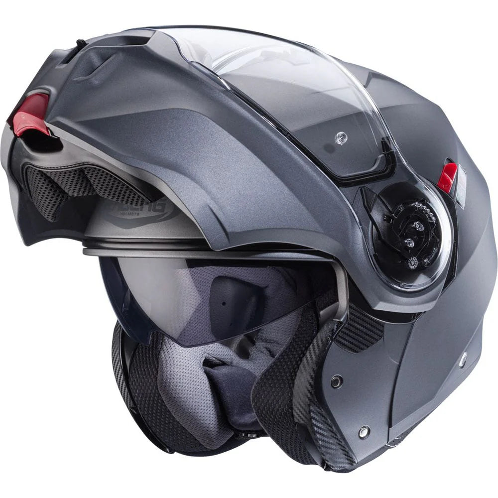Caberg Duke Evo Plain Matt Gun Metal Motorcycle Helmet