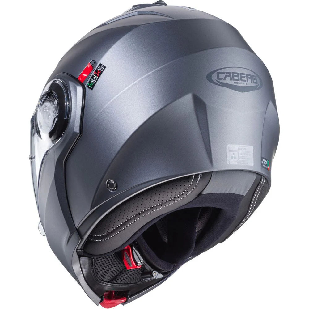 Caberg Duke Evo Plain Matt Gun Metal Motorcycle Helmet
