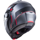 Caberg Duke Evo Move Matt Gun Metal Black Red Motorcycle Helmet