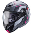 Caberg Duke Evo Move Matt Gun Metal Black Fuchsia Pink Motorcycle Helmet