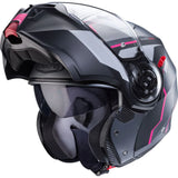 Caberg Duke Evo Move Matt Gun Metal Black Fuchsia Pink Motorcycle Helmet