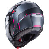 Caberg Duke Evo Move Matt Gun Metal Black Fuchsia Pink Motorcycle Helmet