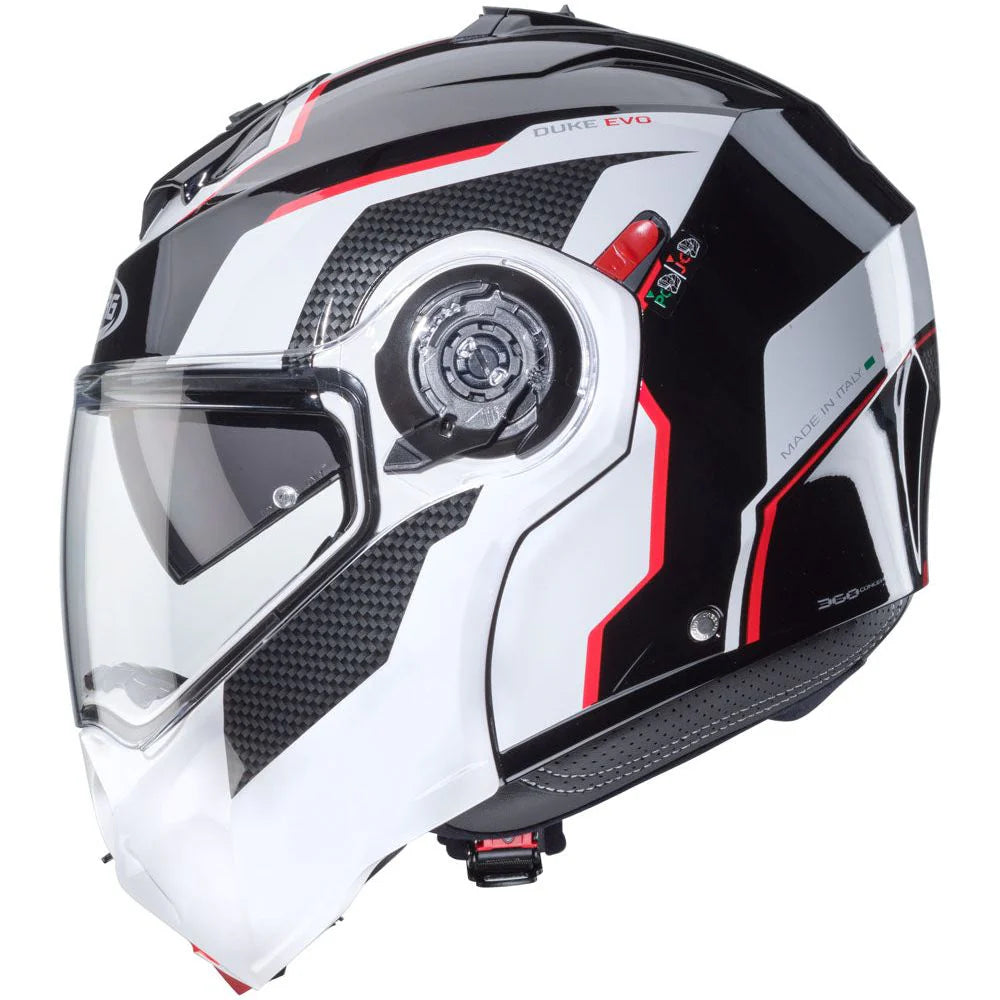 Caberg Duke Evo Move Black White Red Motorcycle Helmet