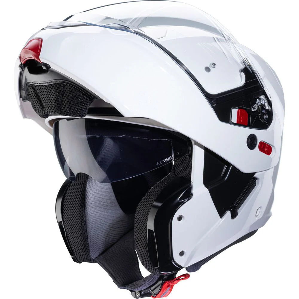 Caberg Horus X Plain Metal White Motorcycle Helmet