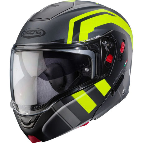 Caberg Horus X Road Matt Gun Fluo Yellow Black Motorcycle Helmet