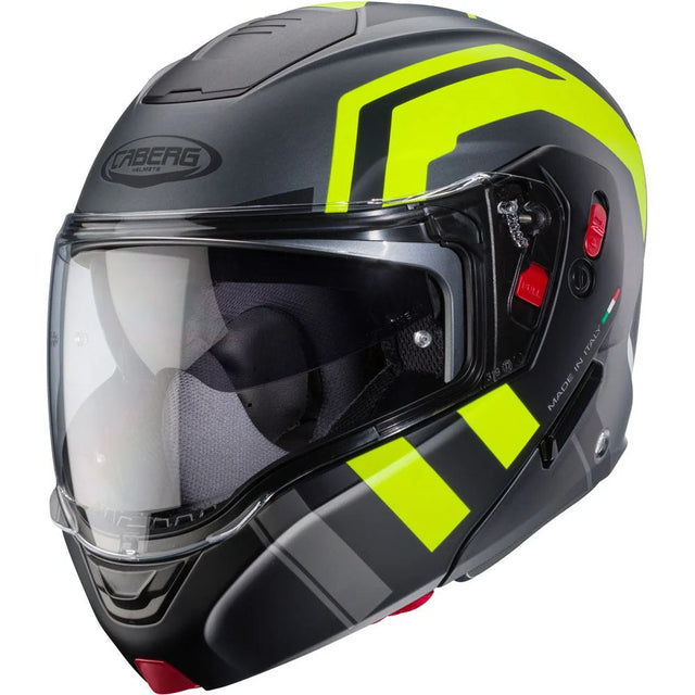 Caberg Horus X Road Matt Gun Fluo Yellow Black Motorcycle Helmet