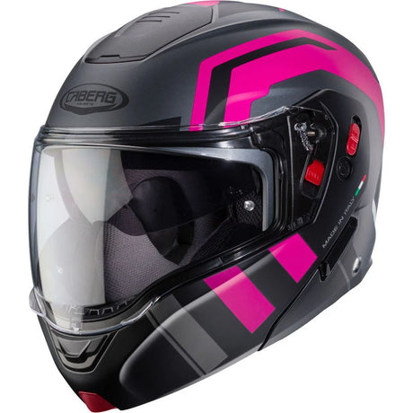 Caberg Horus X Road Matt Gun Fuchsia Black Motorcycle Helmet 