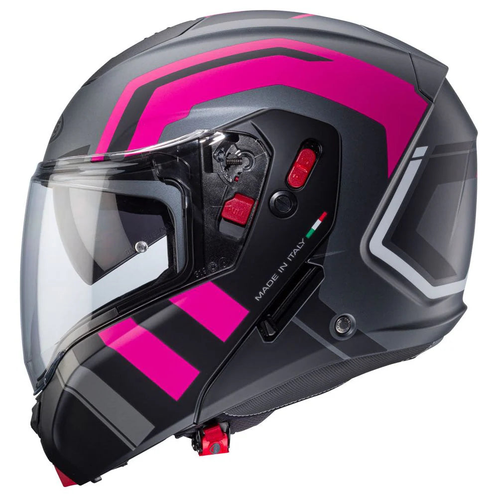 Caberg Horus X Road Matt Gun Fuchsia Black Motorcycle Helmet