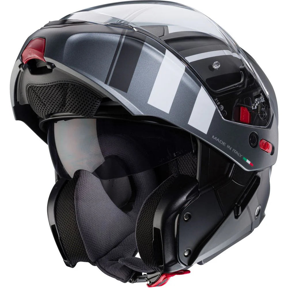 Caberg Horus X Road Matt Black Gun White Motorcycle Helmet