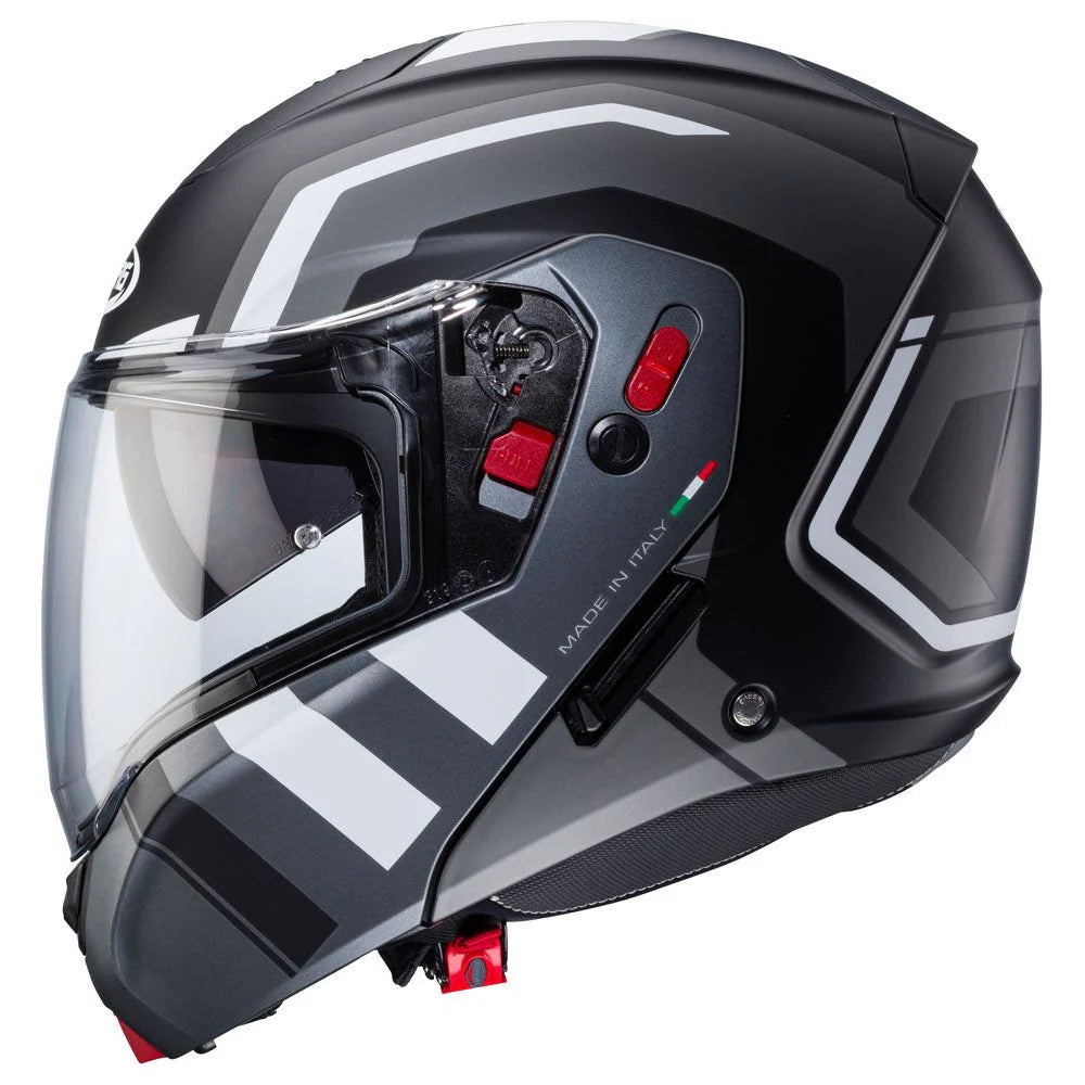 Caberg Horus X Road Matt Black Gun White Motorcycle Helmet