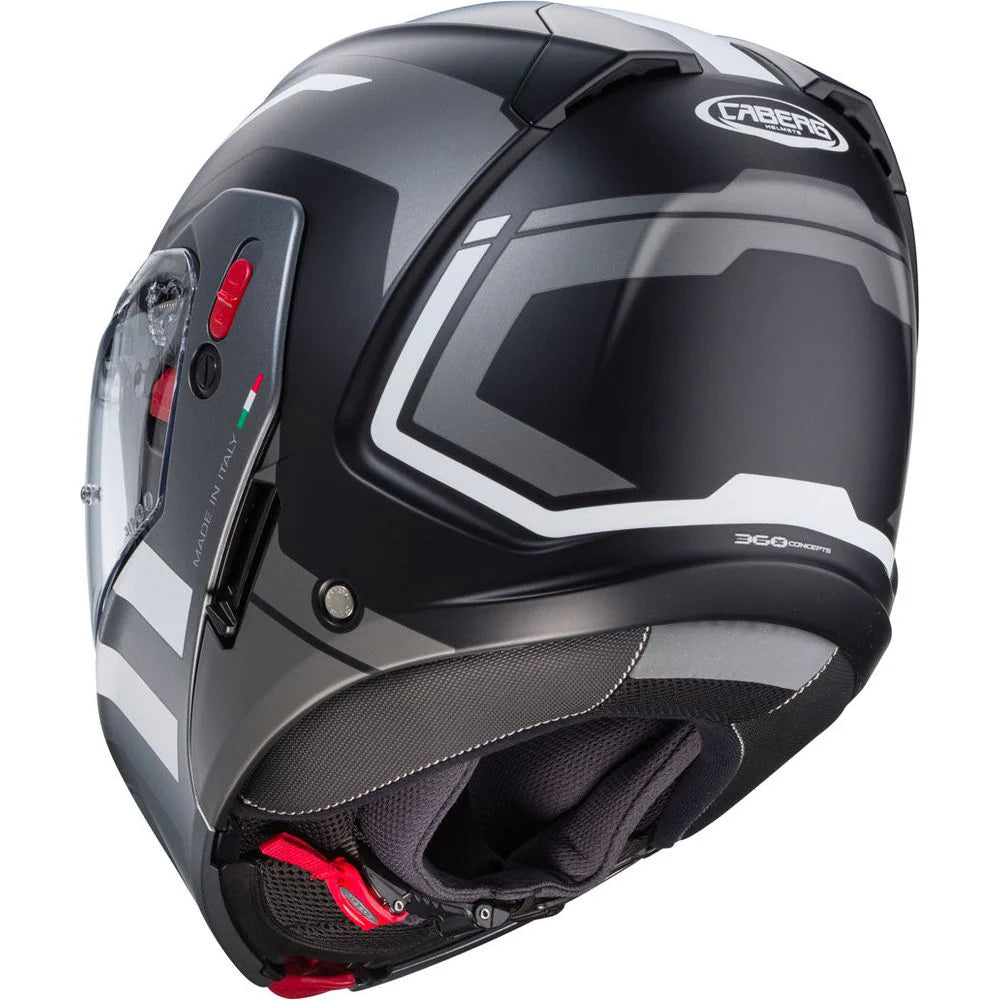 Caberg Horus X Road Matt Black Gun White Motorcycle Helmet