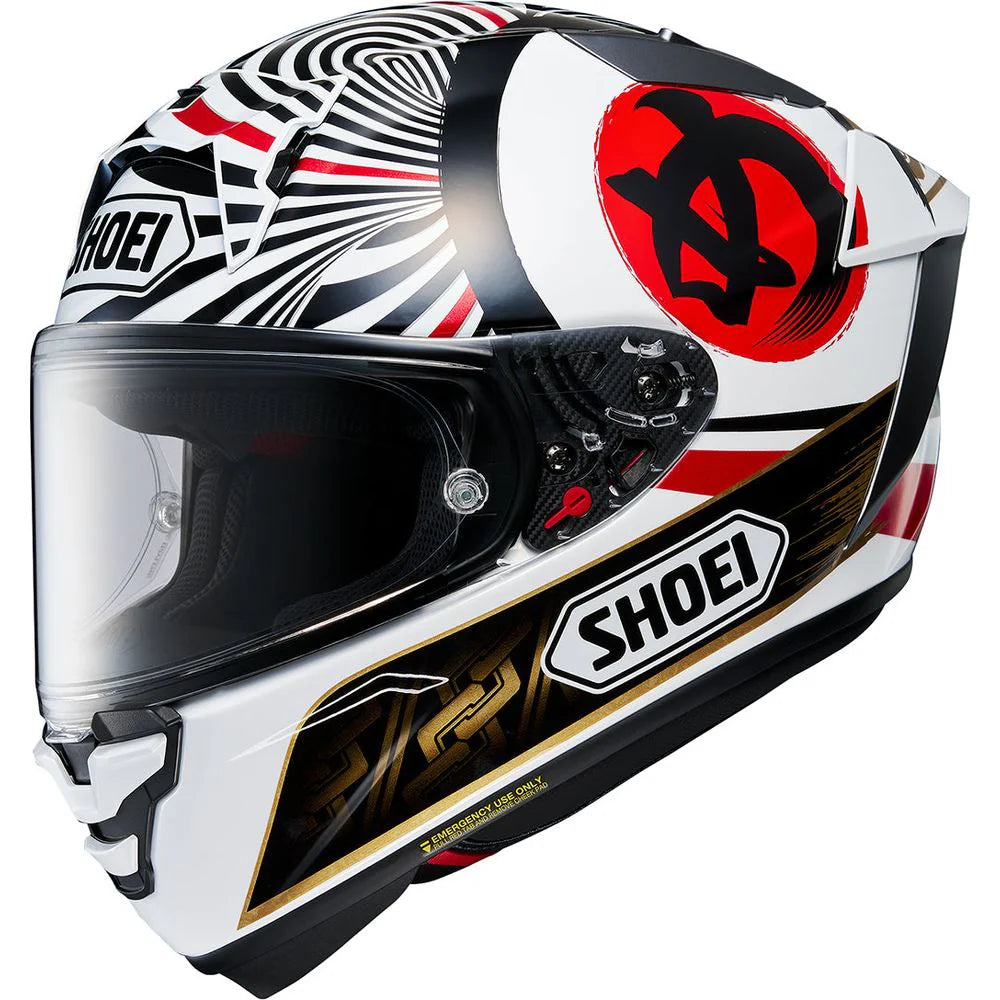 Shoei X-SPR PRO Motegi 4 TC1 White Motorcycle Helmet
