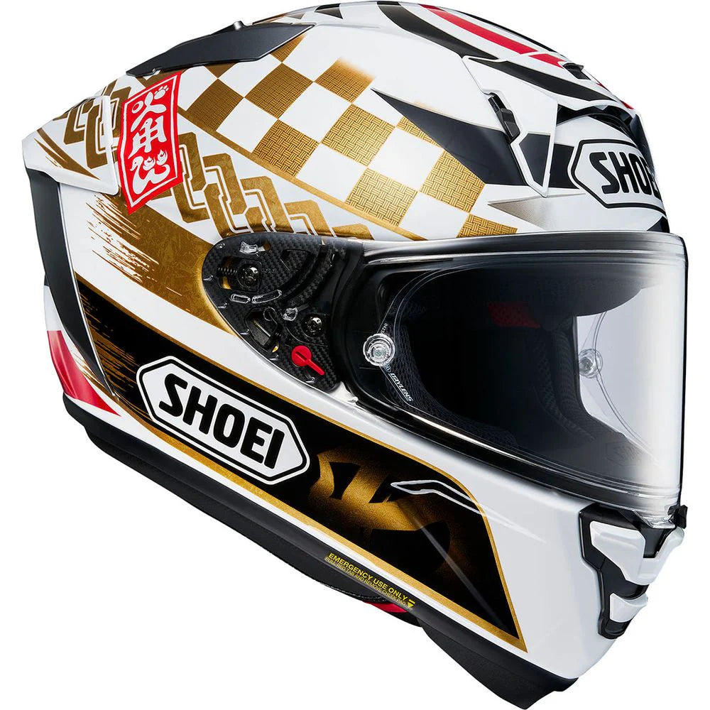 Shoei X-SPR PRO Motegi 4 TC1 White Motorcycle Helmet