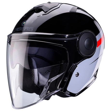 Caberg Soho Zephir Black Grey Red Motorcycle Helmet 