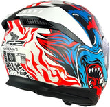 LS2 FF808 Stream II Inferno White Blue Motorcycle Helmet