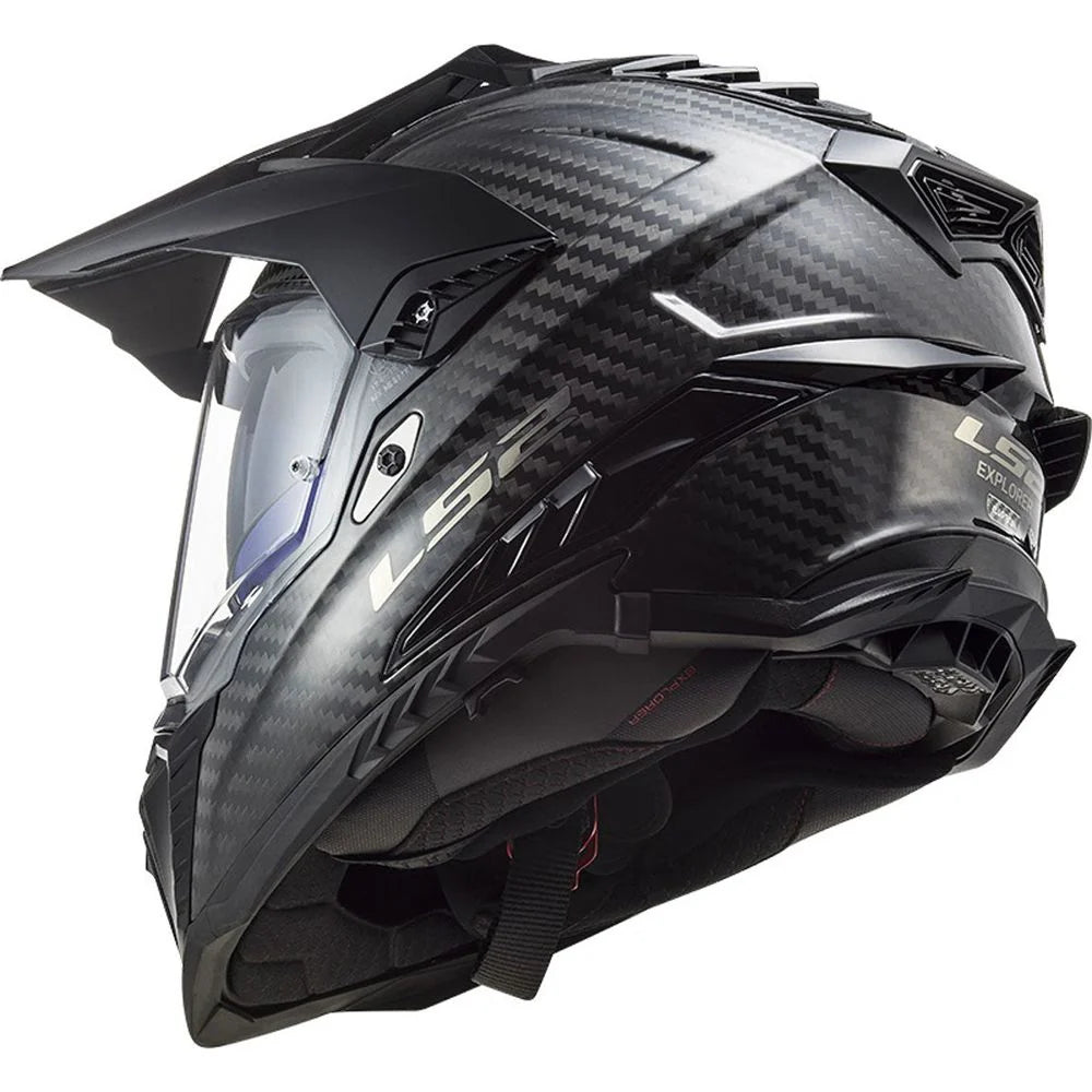 LS2 MX701 Explorer Gloss Carbon Motorcycle Helmet