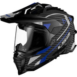 LS2 MX701 Explorer Carbon Adventure Blue Motorcycle Helmet