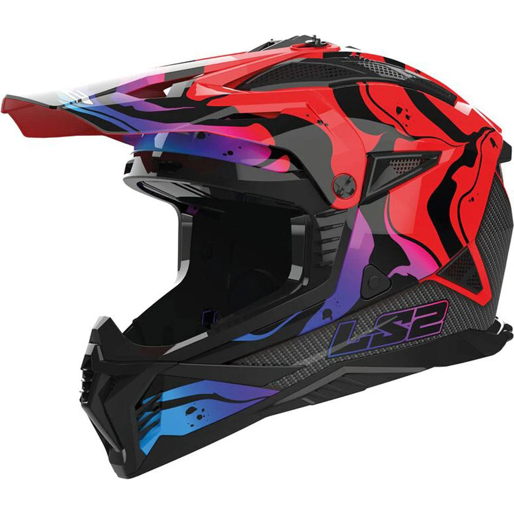 LS2 MX708 Fast II Wash Red Motorcycle Helmet