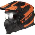 LS2 OF606 Drifter Mud Matt Black Orange Motorcycle Helmet 