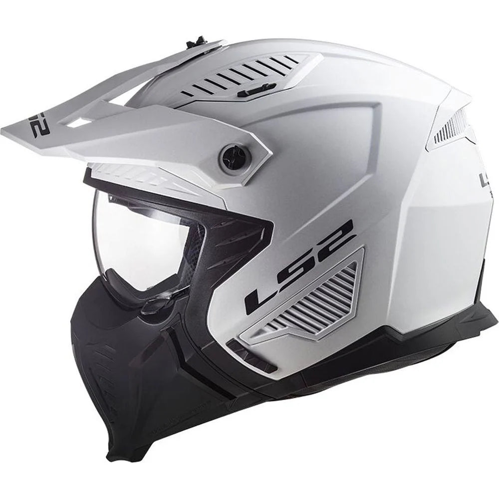 LS2 OF606 Drifter Solid White Motorcycle Helmet