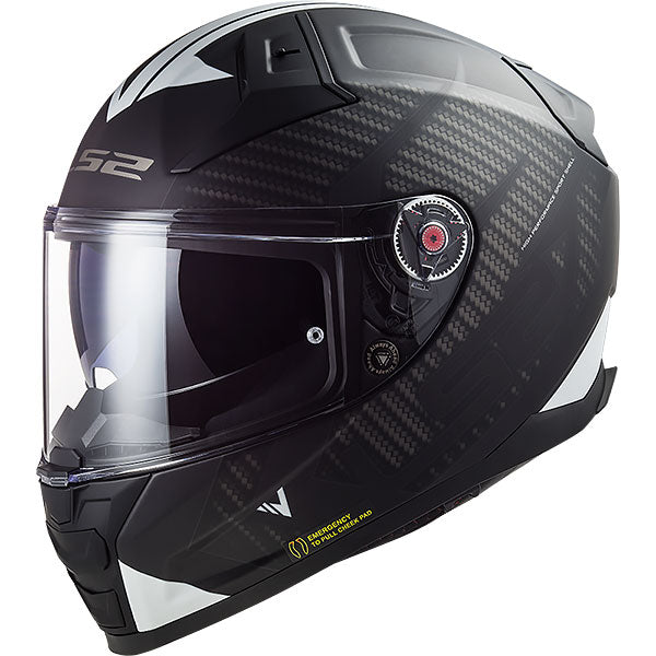 LS2 FF811 Vector II Splitter Gloss Black Motorcycle Helmet