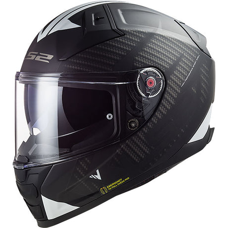 LS2 FF811 Vector II Splitter Gloss Black Motorcycle Helmet