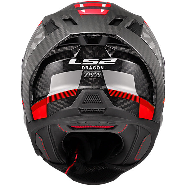 LS2 FF807 Dragon Carbon Trax Red Motorcycle Helmet