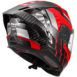 LS2 FF807 Dragon Carbon Trax Red Motorcycle Helmet