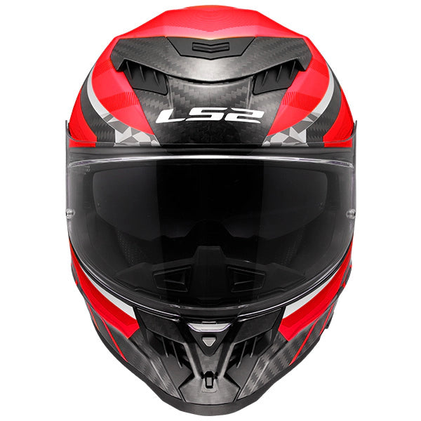 LS2 FF807 Dragon Carbon Trax Red Motorcycle Helmet