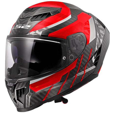 LS2 FF807 Dragon Carbon Trax Red Motorcycle Helmet