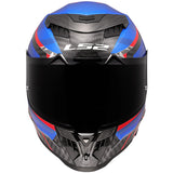 LS2 FF807 Dragon Carbon Trax Blue Red Motorcycle Helmet