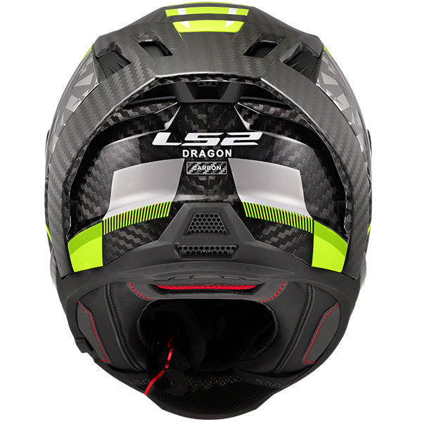 LS2 FF807 Dragon Carbon Trax Hi-Vis Motorcycle Helmet