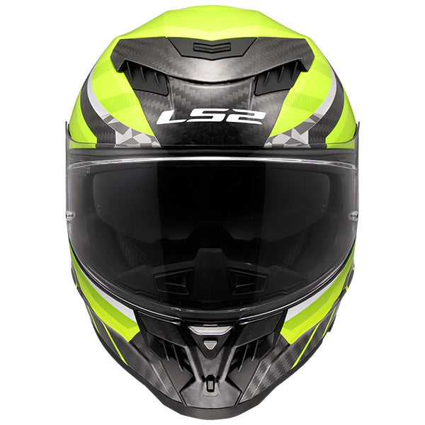 LS2 FF807 Dragon Carbon Trax Hi-Vis Motorcycle Helmet