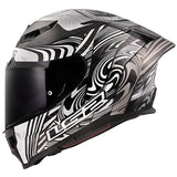 LS2 FF807 Dragon Carbon Enthuse Silver Motorcycle Helmet