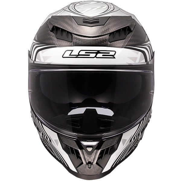 LS2 FF807 Dragon Carbon Enthuse Silver Motorcycle Helmet