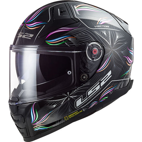 LS2 FF811 Vector II Splitter Tropical Black White Motorcycle Helmet