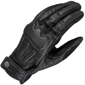 LS2 Rust Leather Motorcycle Gloves - Black