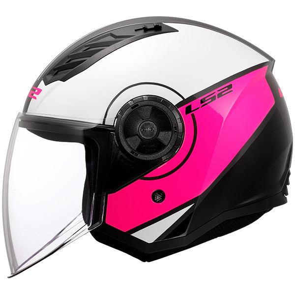 LS2 OF616 Airflow II Cover Matt White Pink Motorcycle Helmet
