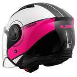 LS2 OF616 Airflow II Cover Matt White Pink Motorcycle Helmet