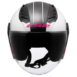 LS2 OF616 Airflow II Cover Matt White Pink Motorcycle Helmet