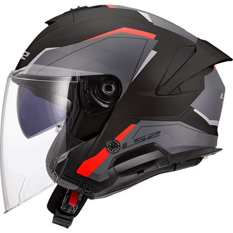 LS2 OF618 Verso II Air Black Red Motorcycle Helmet