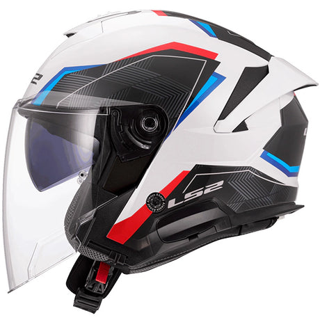 LS2 OF618 Verso II Air White Blue Red Motorcycle Helmet