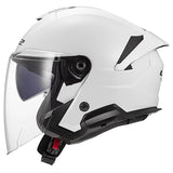LS2 OF618 Verso II Solid White Motorcycle Helmet