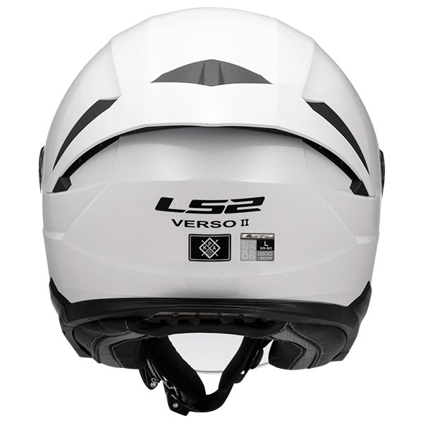LS2 OF618 Verso II Solid White Motorcycle Helmet