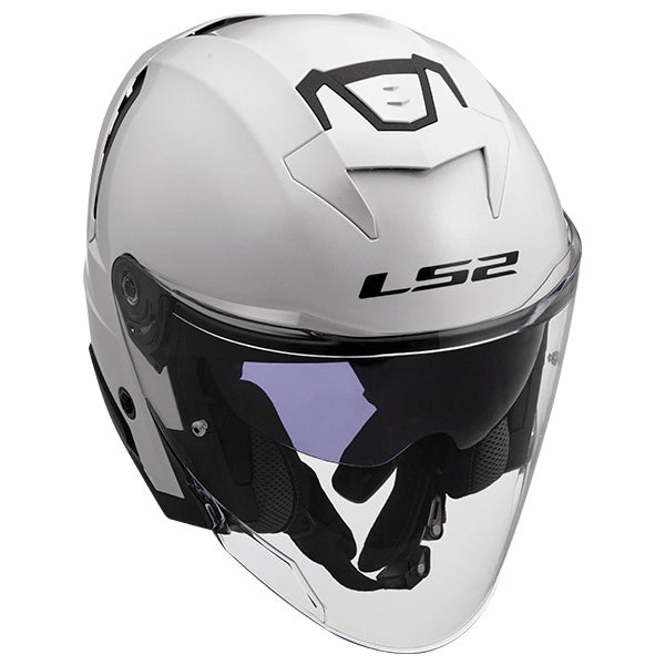LS2 OF618 Verso II Solid White Motorcycle Helmet