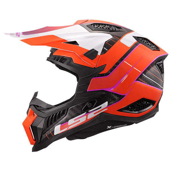 LS2 MX703 X-Force GALUO Orange Carbon Motorcycle Helmet
