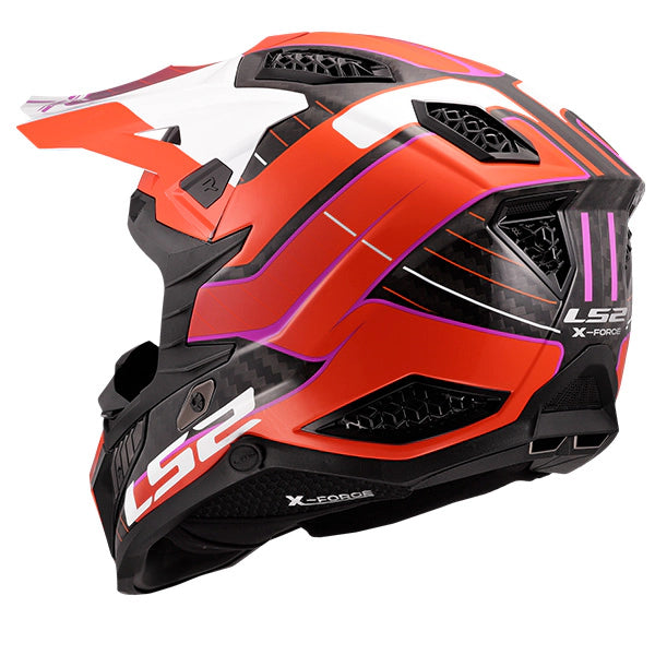 LS2 MX703 X-Force GALUO Orange Carbon Motorcycle Helmet