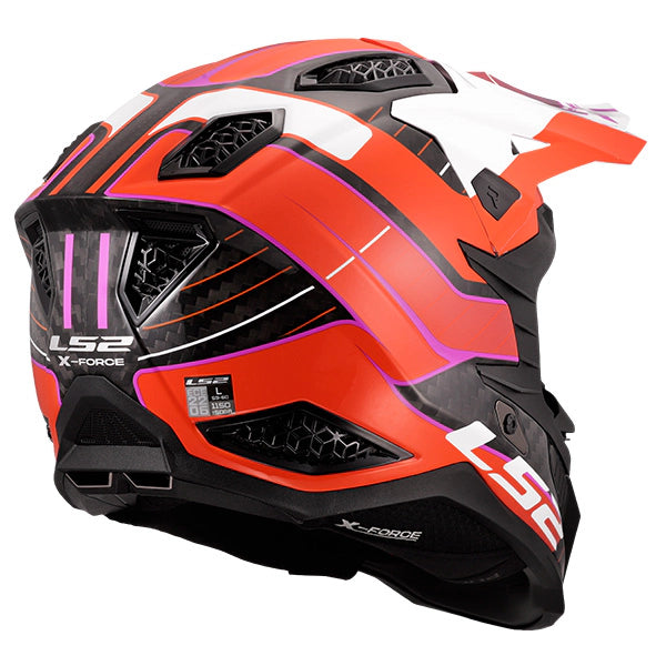 LS2 MX703 X-Force GALUO Orange Carbon Motorcycle Helmet