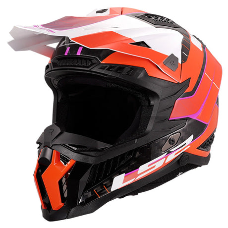 LS2 MX703 X-Force GALUO Orange Carbon Motorcycle Helmet